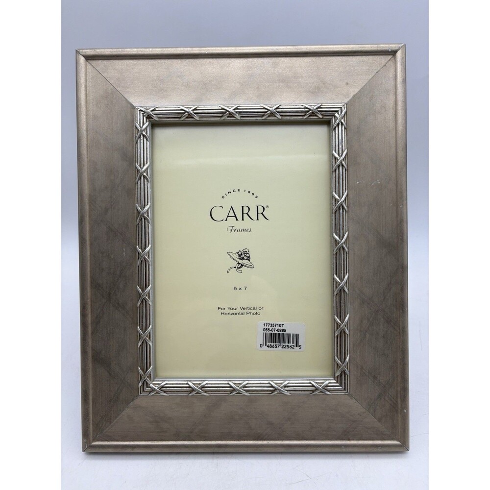 CARR Since 1867 Gold Wood Stitch Picture Frame  5” X 7”